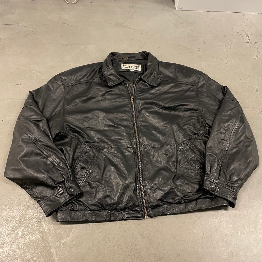 vintage 90s black leather jacket